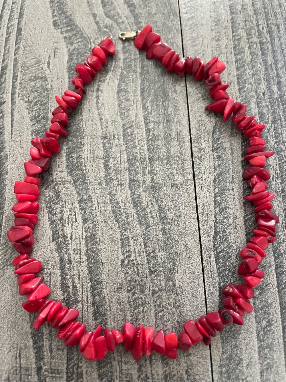 Red coral necklace